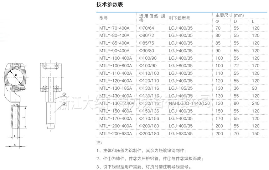 MTLY型管母線(xiàn)壓縮型“T”型線(xiàn)夾（等同型號(hào)：MGYS引線(xiàn)線(xiàn)夾）